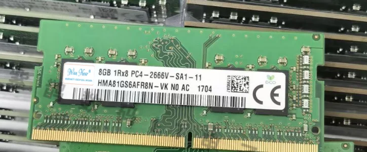 

Для ноутбука 8GB 1RX8 PC4-2666V HMA81GS6AFR8N-VK