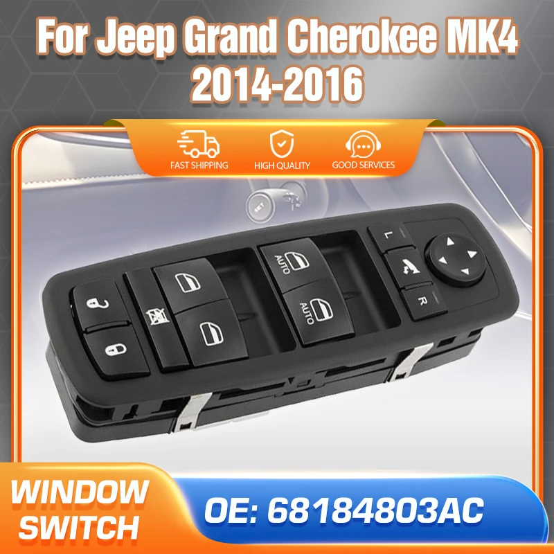 Car Accessories For Jeep Grand Cherokee WK2 MK4 2014 2015 2016 Master Power Window Switch Control Button 68184803AC 68271208AB