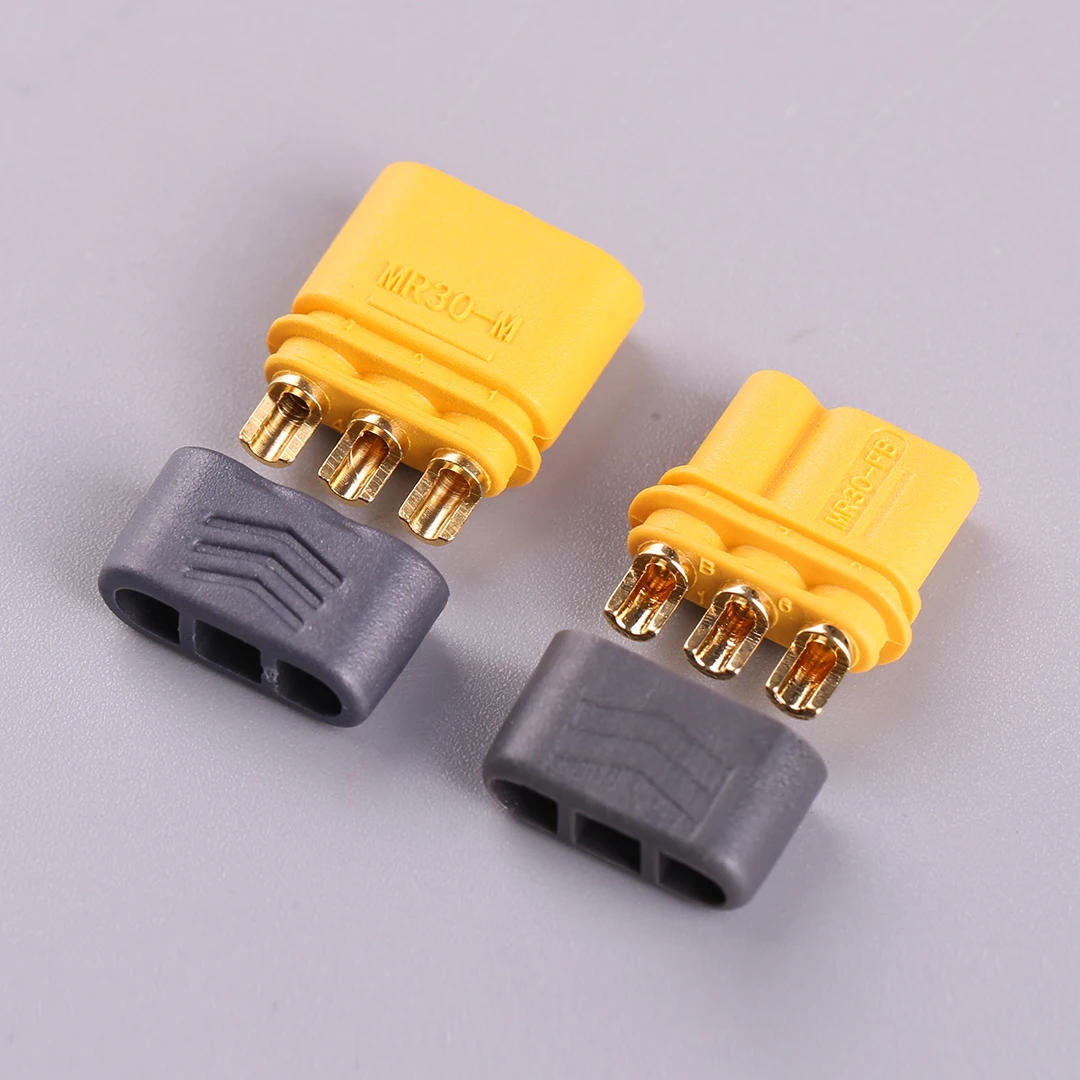AMASS MR30 Plug Three Core Version With Protective Sheath Gold-Plated Model Airplane Motor Electric Adjustment Link Plug