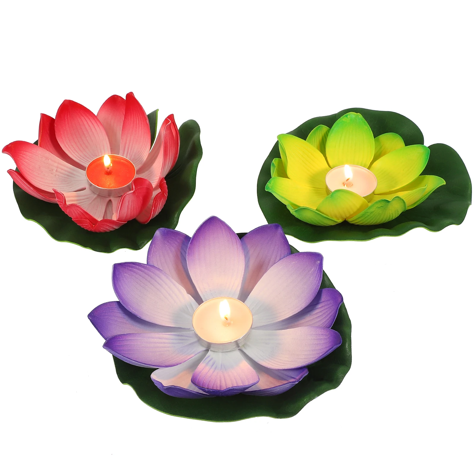 

3 Pcs Shape Ornaments Decorative Flower LED Blessing for Party Home Wedding