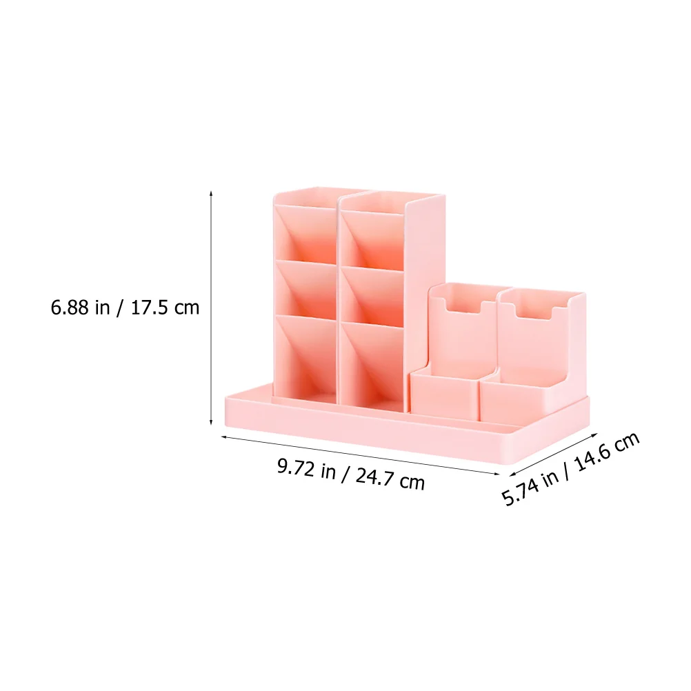 Drawer Style Pen Holder Desktop Organizer Multi-Grid Stationery Storage Box Plastic Pen Container For Office School
