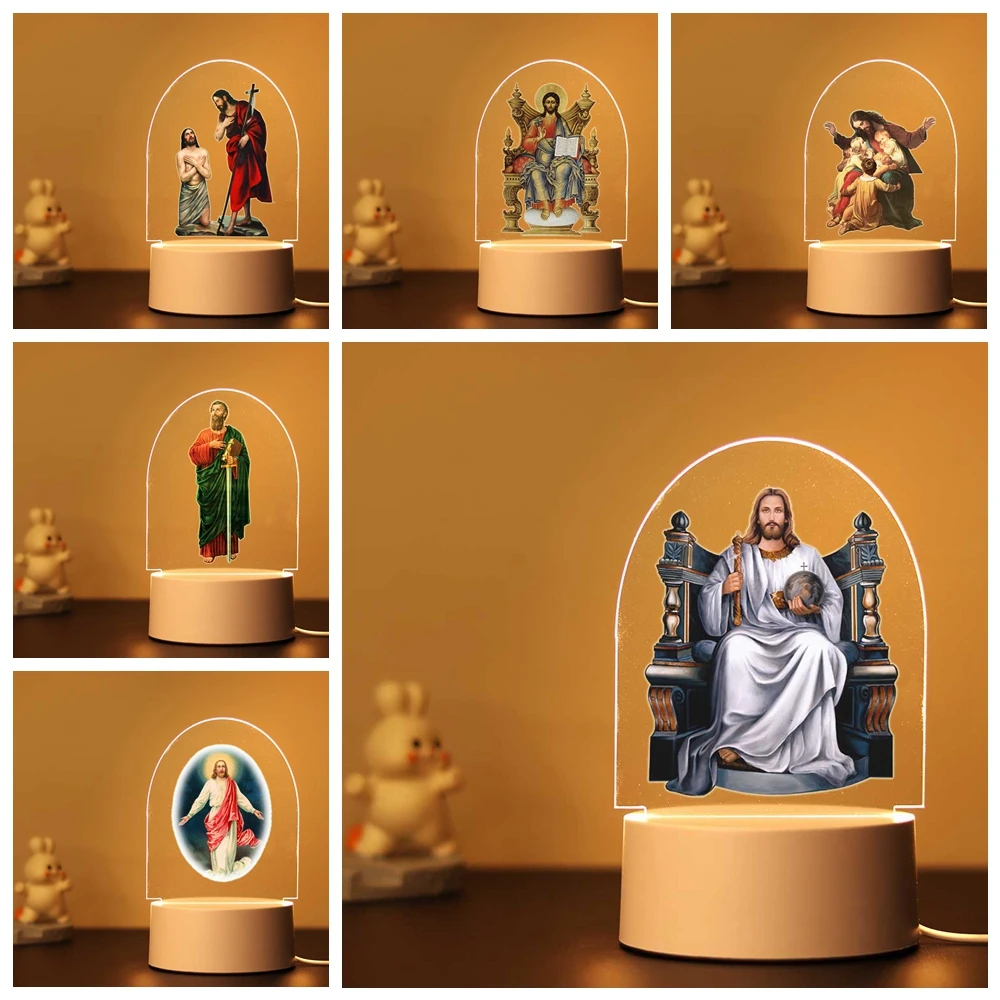 Jesus god 3d Illusion Lamp for Bedroom Decor Boys Girls Birthday Gift