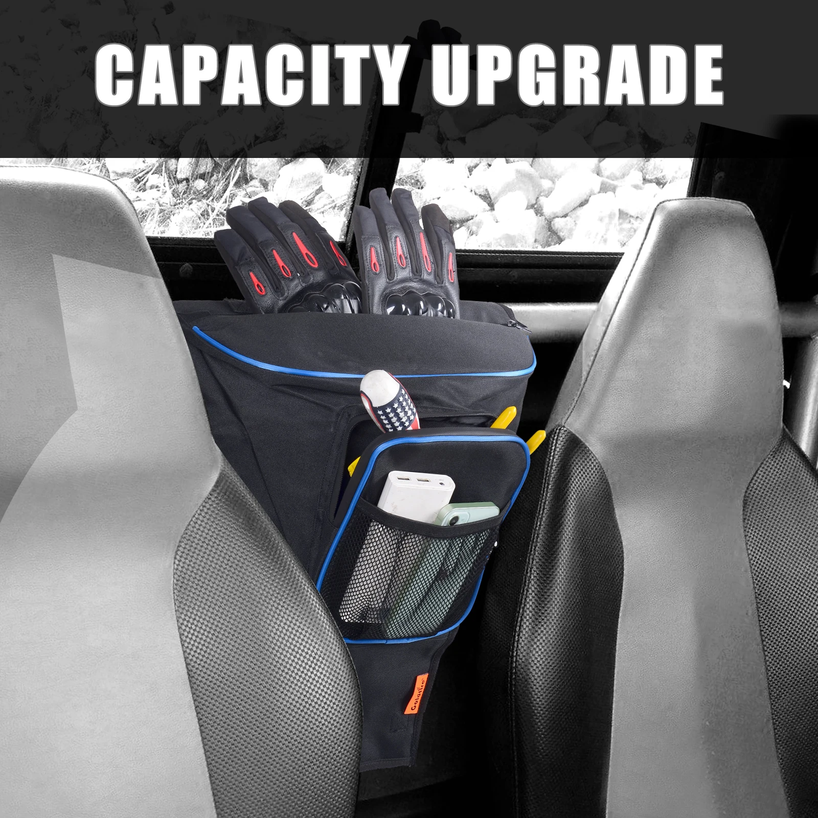 UTV Tool Bag Center Seat Storage Bag For Polaris Razor 570 800 S 900 RZR Accessories 1680D Shoulder Bag Organizer
