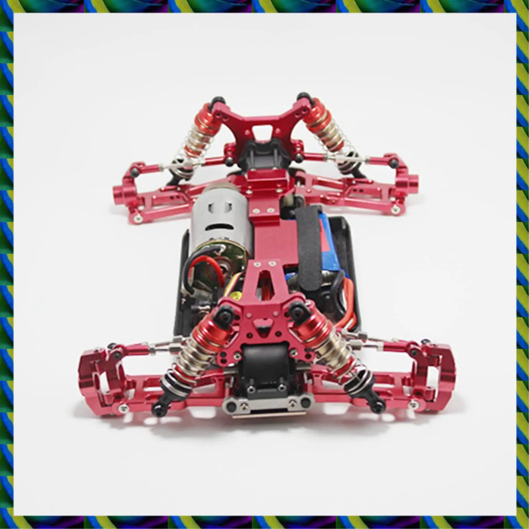 يوميا 2X لـ Wltoys 144001 RC ترقية قطع غيار السيارات المعدنية لوحة الطابق الثاني 144001-1259، أحمر