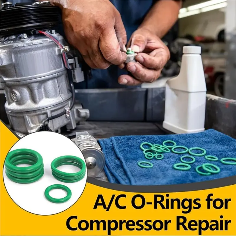 Ac29-AC O Ring& Gasket Seal Kit 265 Pcs-A/C Compressor Port Seal Washer For R134a-Long-Lasting Performance