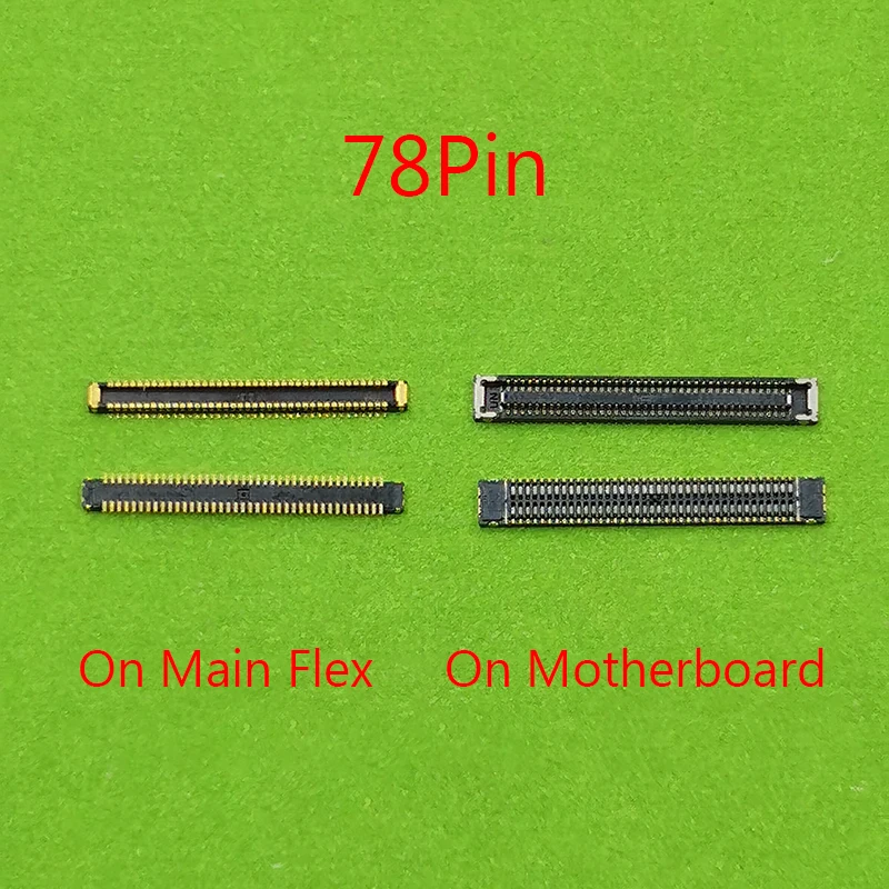 2pcs 78Pin Lcd Display FPC Connector On Motherboard For Samsung Galaxy A30s A307 A307F G YN A21S A217F Screen Flex Port 34Pin