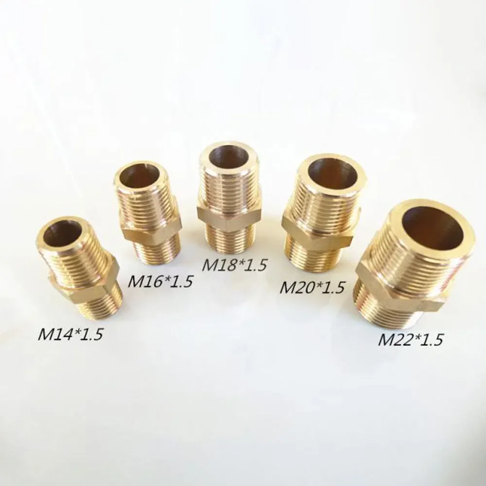 

Brass Pipe Hex Nipple Fitting Quick Coupler Adapter M10 M12 M18 M20 Metric Male To Thread Equal Water Oil Gas Connector