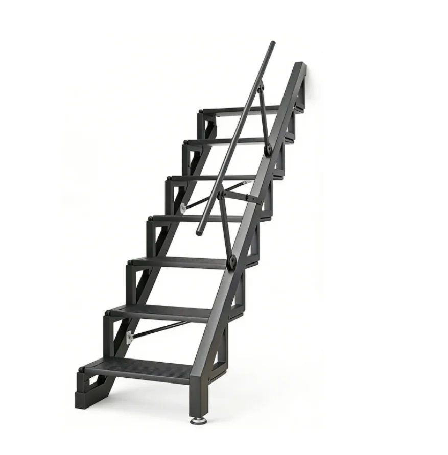 Modern Indoor Aluminum Folding Telescoping Step Ladder Portable Extendable Small Size  Heavy Duty Anti-Slip Multi-Purpose Sturdy