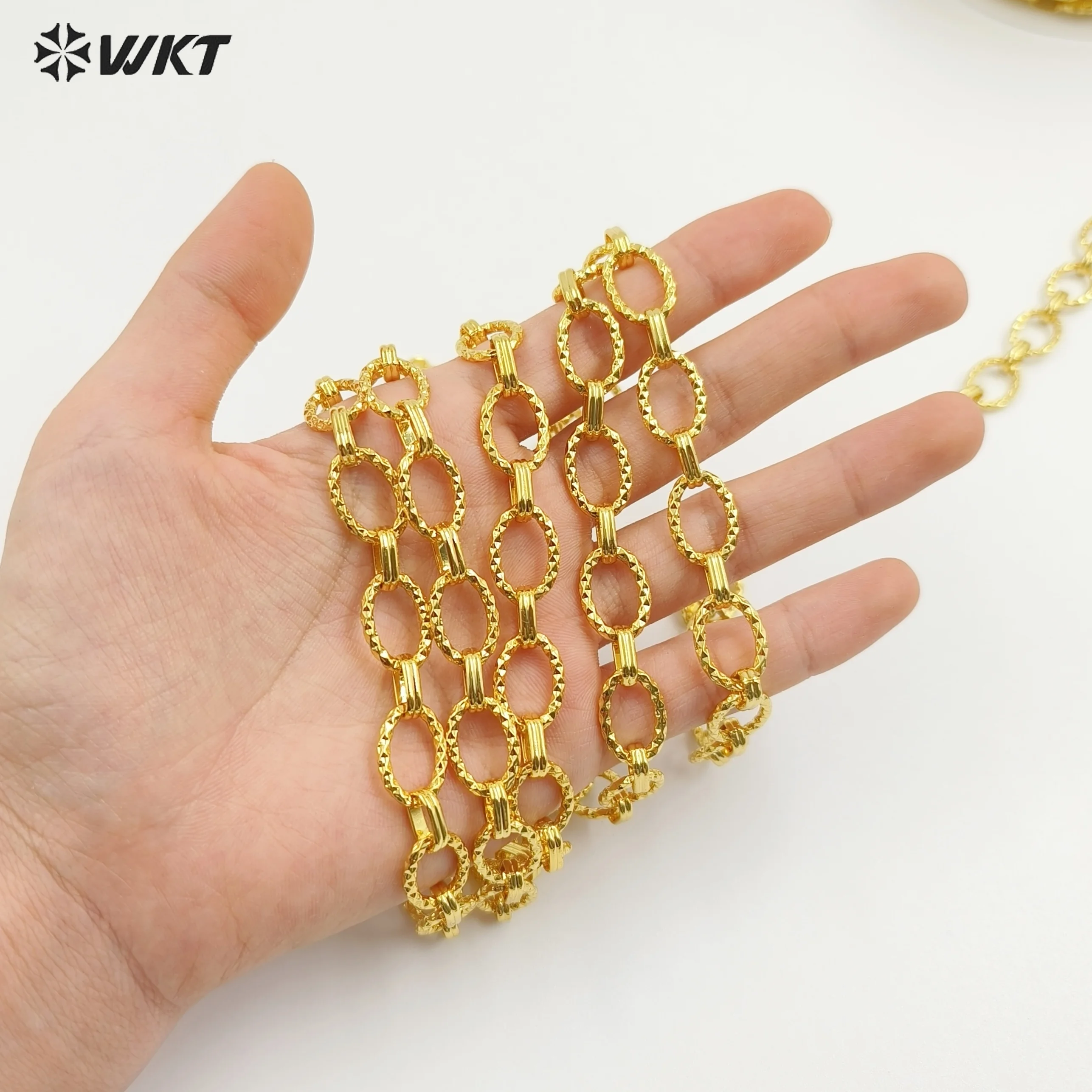 

WT-BC247 Хит продаж: специальная металлическая цепочка с покрытием из 18-каратного золота для женских украшений.