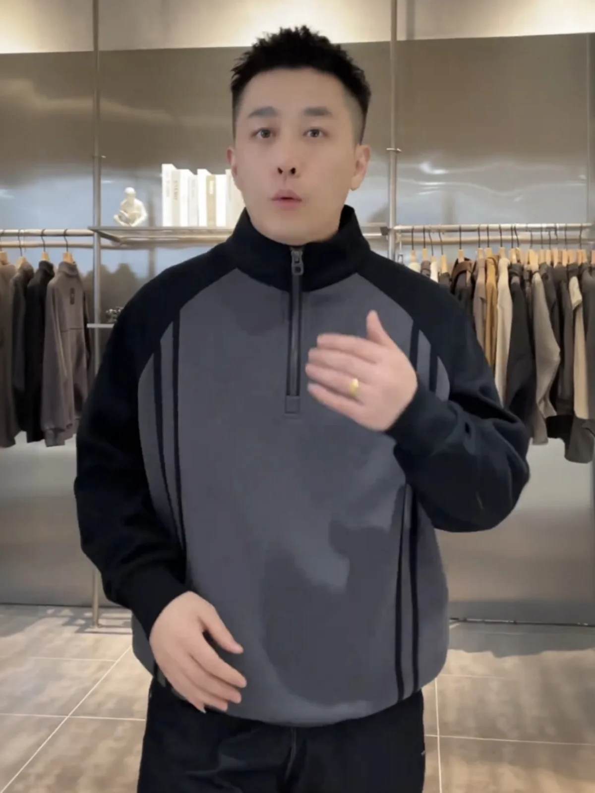 

Cloud пушистый воротник-стойка на молнии, повседневная мужская толстовка, осень-зима, теплая, приятная для кожи, базовая основа для отдыха irt