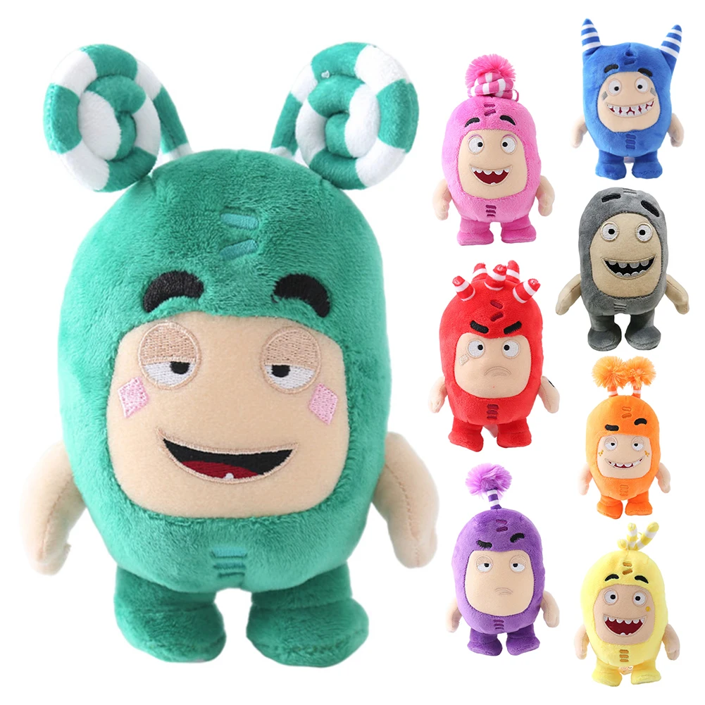 18CM Oddbods Plush Stuffed Toys Cute Cartoon Anime Dolls Fuse Bubbles Newt Pogo Slick Jeff Zee Toys New Year Christmas Gifts