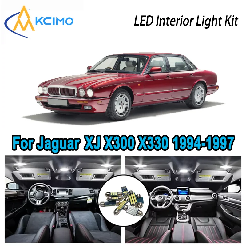 

Premium Bright LED Interior Light Kit for Jaguar XJ X300 X330 XJ6 XJ12 1994-1997 Dome Map Trunk Car Lamps with Canbus No Error