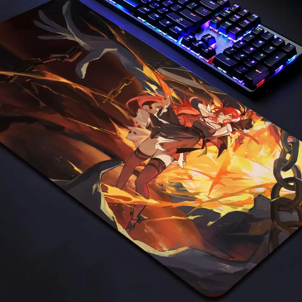 

Cool Surtr Hot Game Arknights Mouse Pad Non-Slip Rubber Edge locking mousepads Game play mats for notebook PC computer