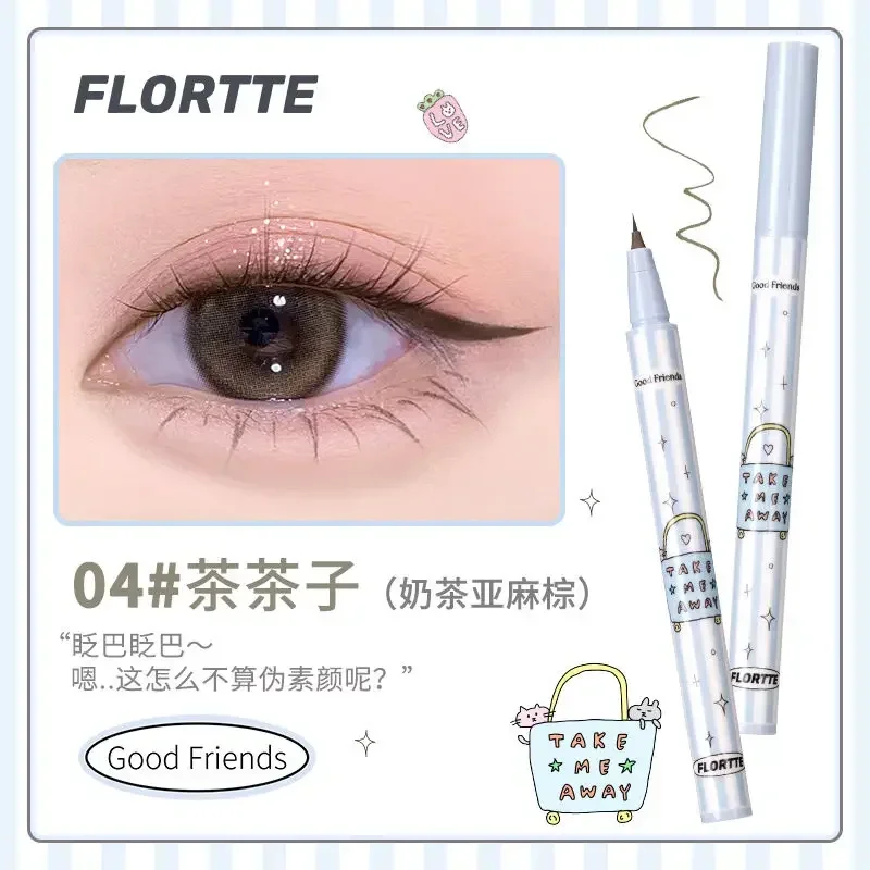 

FLORTTE Waterproof Liquid Eyeliner Pencil Long Lasting Non-Smudge Multi-Purpose Swivel Tip Slim Natural Eyeliner Stamp Cosmetics