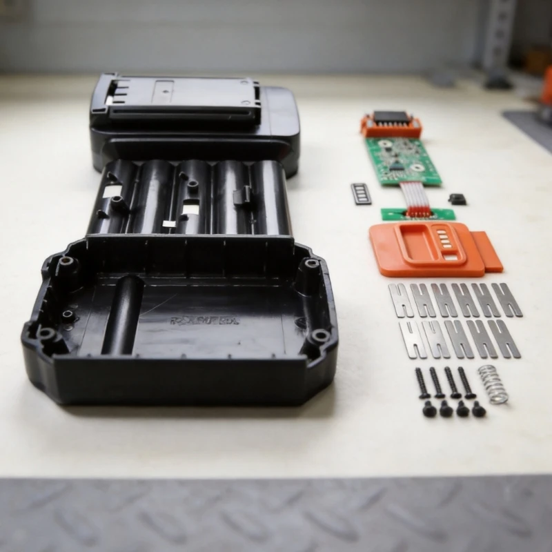 Battery Case with PCB Board for 10x18650 Cells, ABS Battery Shell for 40V LBXR36 BL2036 LBX2040 Battery for DIY Pack D2RC