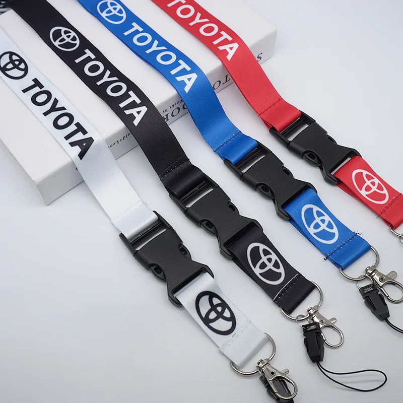 Mobile Phone Motorcycle Car Neck Strap Lanyard Keychain for Toyota Corolla Camry Yaris CHR Rav4 Avensis Auris Auto Accessories