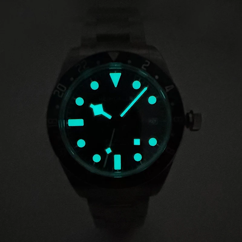 Heimdallr NH34 BB58 GMT Diver Watch AR Coating Sapphire  BGW9 Luminous Water Resistance 200m Wristwatch 316L Steel Watches