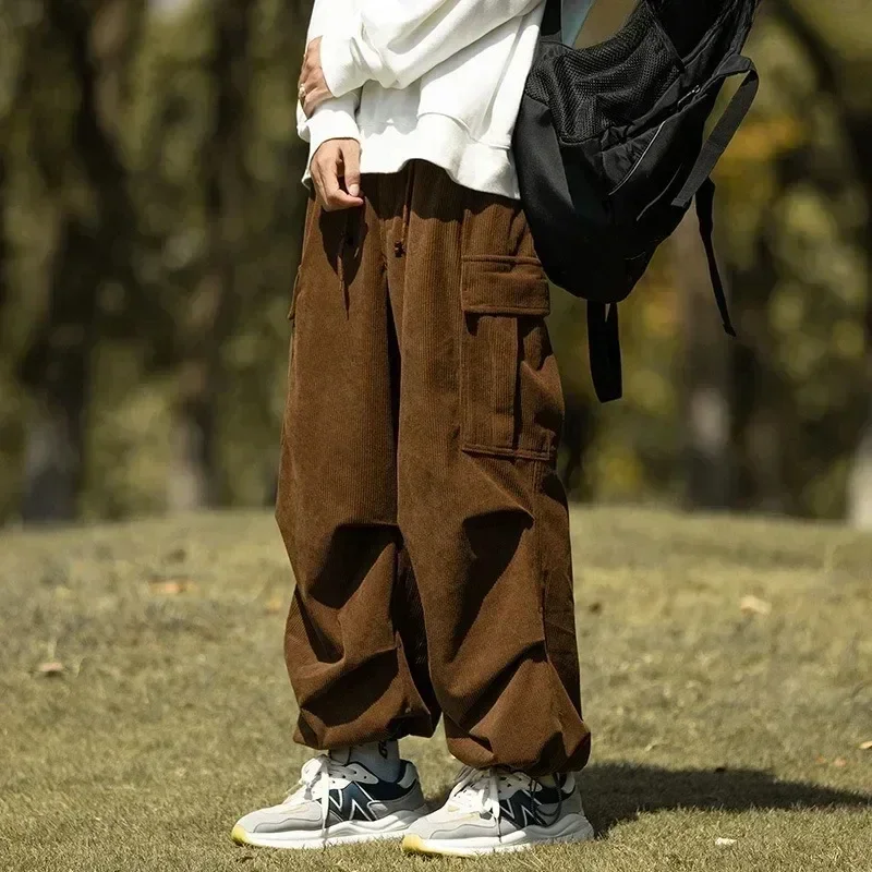 M-5XL المتضخم سروال قصير بنطال ذو قصة أرجل واسعة الرجال السراويل البضائع الرياضية غير رسمية الخريف الشتاء الأعمال عادية الرجال والنساء السراويل البضائع