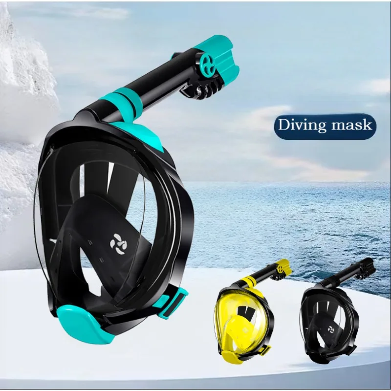 

Full Face Diving Mask Snorkel Mask with Upgraded Breathing System Anti-Leak Anti-fog Snorkeling Gear for Adult Swimming Dive