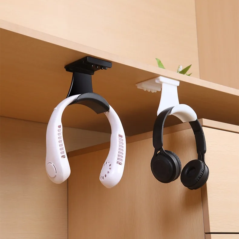 

Non Perforated Computer Headphone Stand Holder Wall Mounted Hanging Head Bracket Dormitory Pasting Game Headphone Hanger