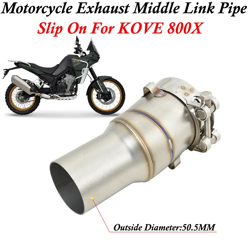 

For Kove 800X Adventure Rally Pro 800 X 2023 - 2025 Motorcycle Exhaust Escape Systems Slip On Middle Link Pipe Muffler DB Killer