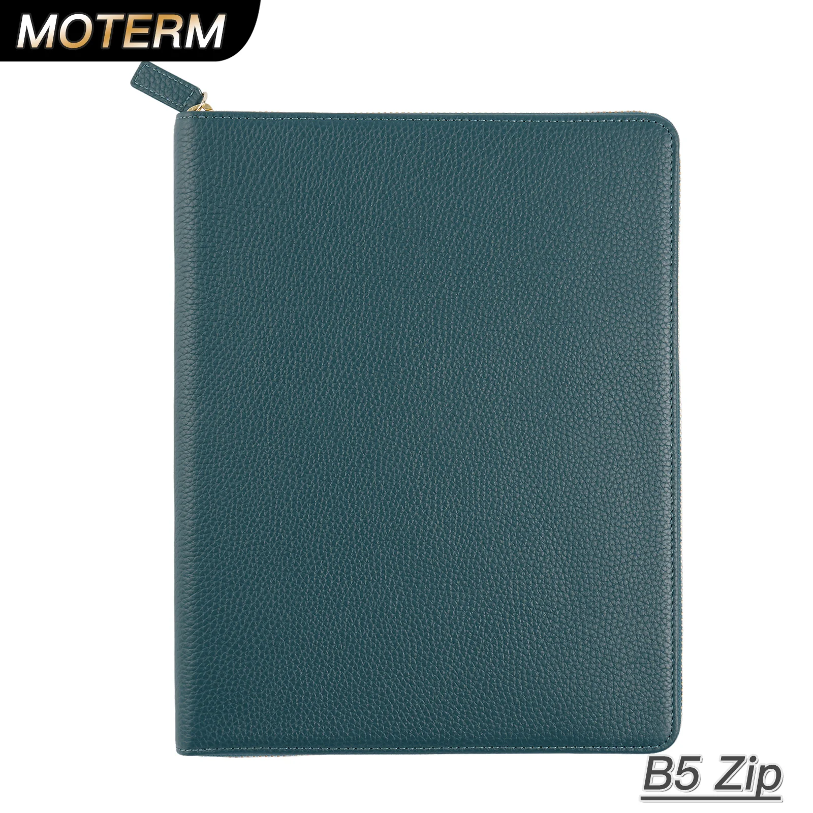 Moterm B5 Size Zipper Planner Cover with Big Pocket for Stalogy B5 Notebook Leather Organizer for 11 inch ipad Agenda Journal