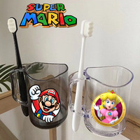 SUPER MARIO Princess boy Girl Cartoon Plastic Cup Creative Personalized Mouthwash Cup Children's Teeth Brushing Cup gift