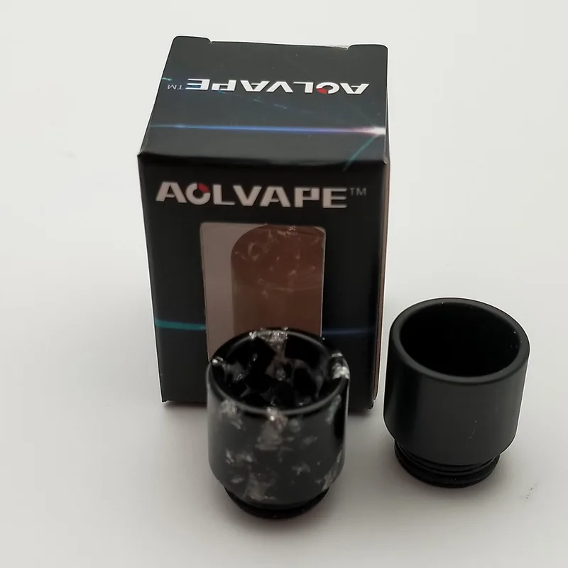 2 ชิ้นสีดํา 810 เคล็ดลับหยด Clrane POM เรซิ่นสําหรับ RDA RTA เครื่องทนความร้อนถังอุปกรณ์เสริมคุณภาพสูง