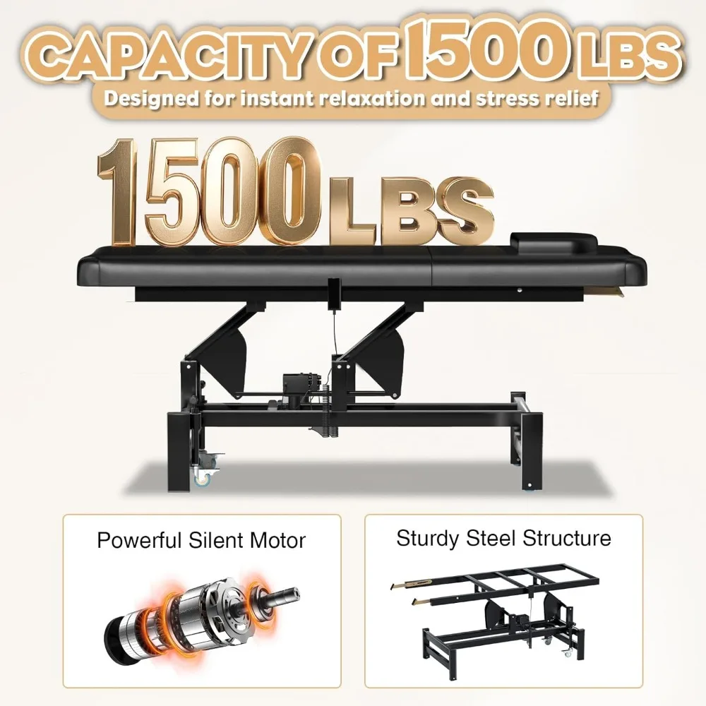 سرير وجه كهربائي بالكامل لخبير التجميل مع 3 قوالب، كرسي وشم للتدليك الكهربائي مع رغوة ممتازة مقاس 4 بوصات، للوجه