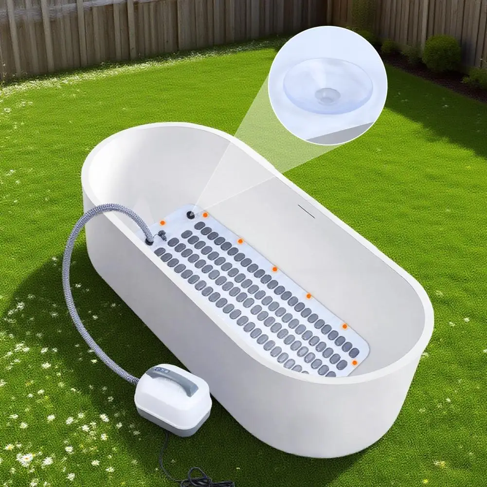 

(Upgraded version ) Full body surfing bath mat, portable bath mat with pillow -6 levels of adjustable foam settings