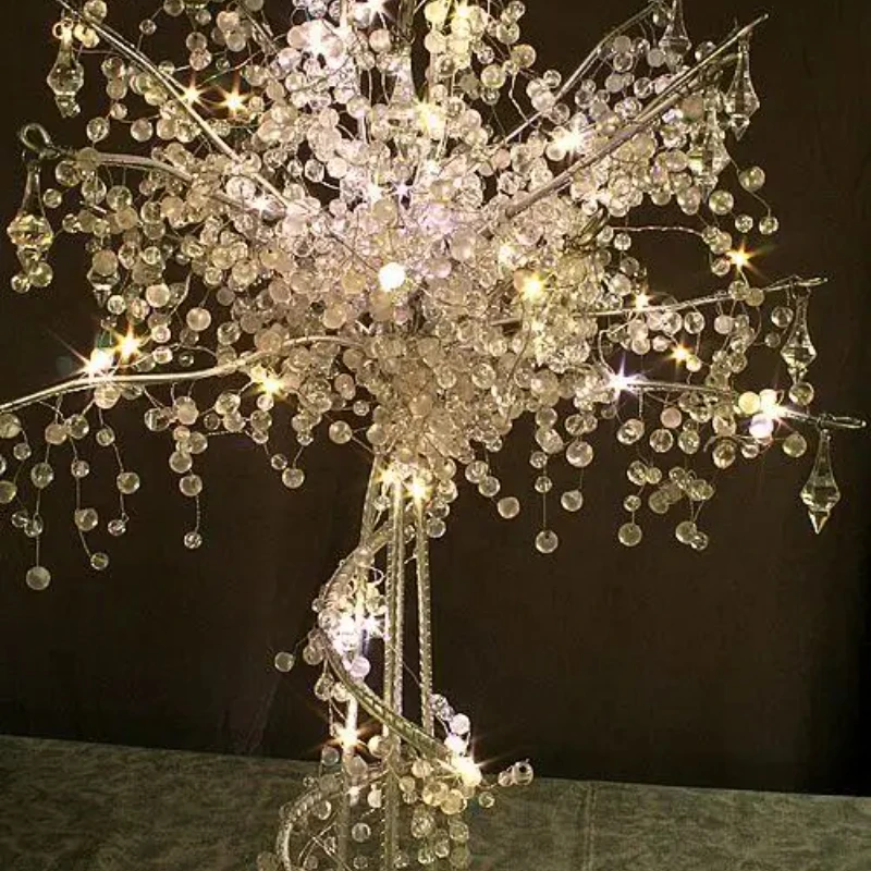 90cm Tall Acrylic Crystal Wedding Tree Road Leads Wedding Centerpiece Crystal Christmas Trees Party Prop Table Centerpieces