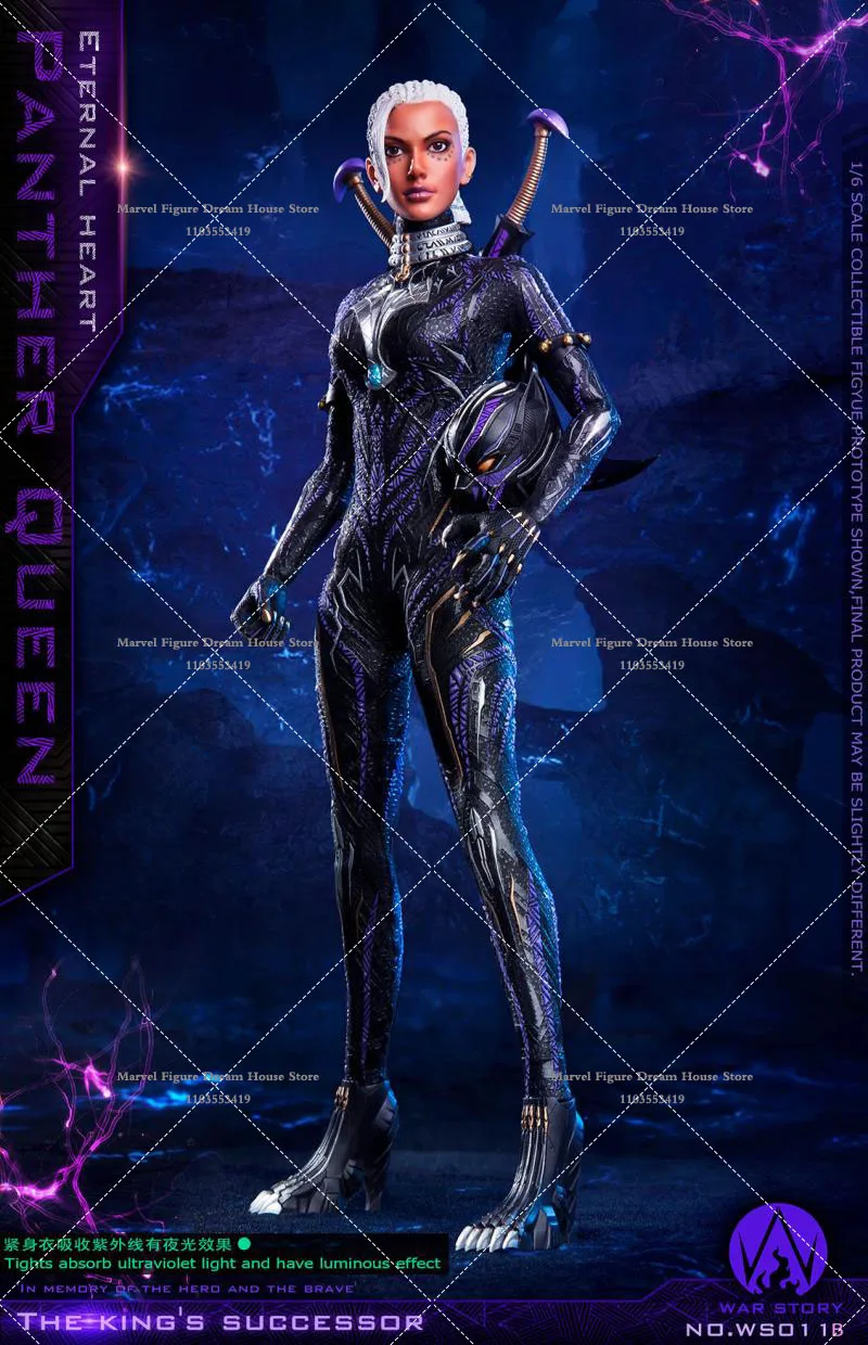 In Stock WAR STORY WS011 1/6 Scale Collectible Panther Queen Eteranl Heart Wakanda Forever 12'' Female Action Figure Model