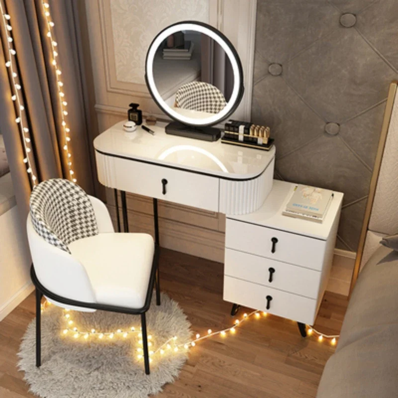 Furniture Makeup Chair Luxury Bedroom Bedside Table Dresser Woman Dressing Room Vanity Desk Modern Rooms Tocadores Minimalist