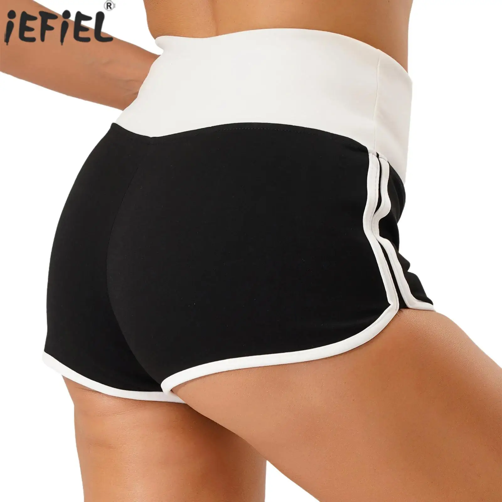 

Women Fashion Patchwork Yoga Workout Shorts Daily Casual Booty Mini Short For Workout Gym Fitness Exercise Running Casual Pants