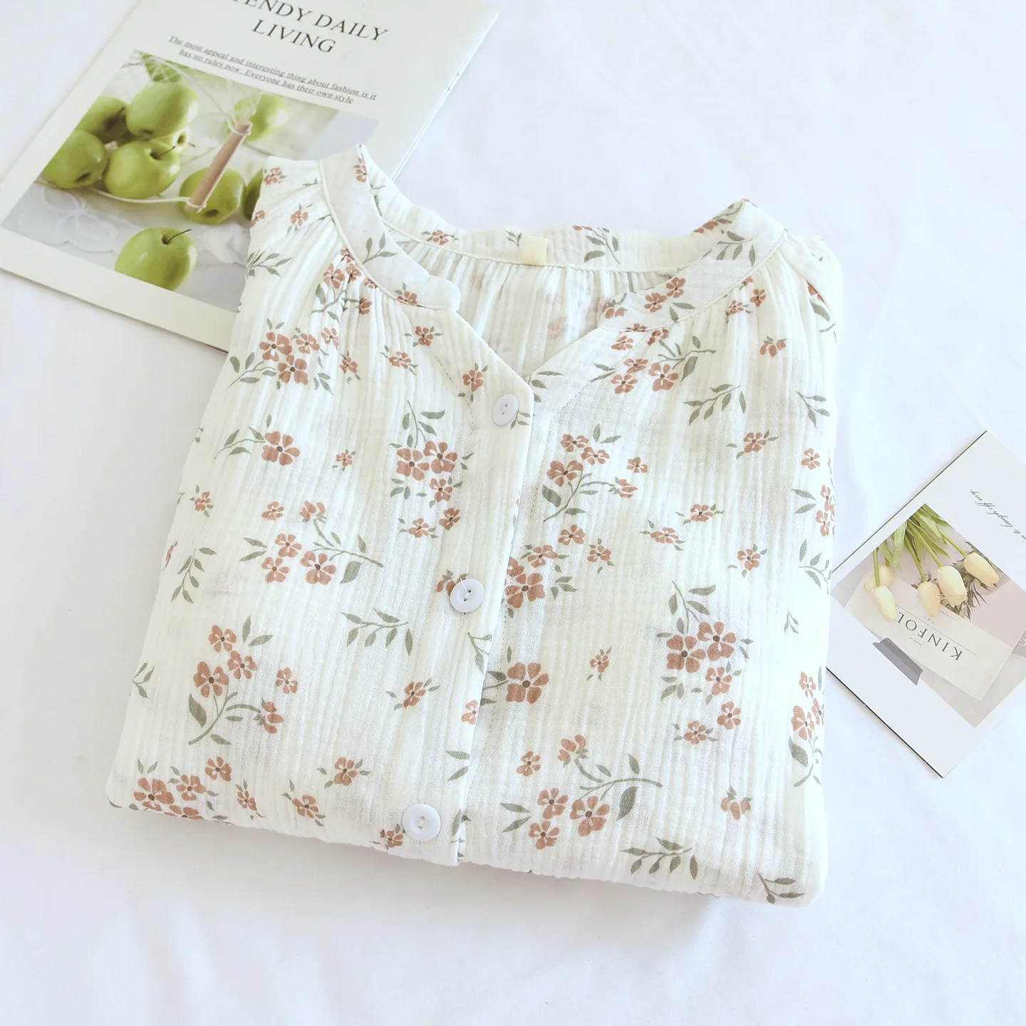 Floral Breastfeeding Pajamas For pregnant Women Spring Autumn Long Sleeve Maternity Pyjamas Cotton Pijama Feeding Nightie