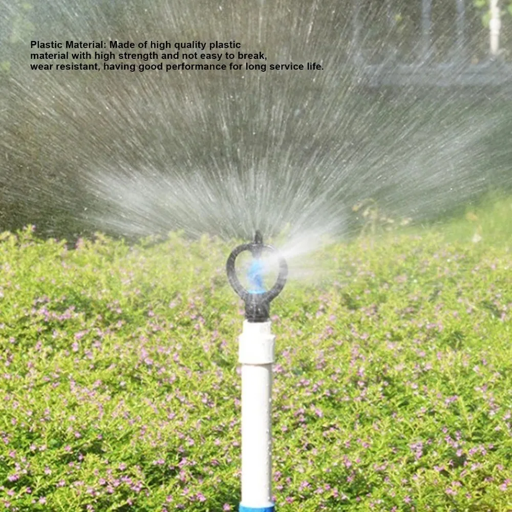 15PCS Engineering Plastic Lawn Sprinkler Nozzle G1/2 Male Thread Automatic Rotation Rotary Sprinkler Easy To Install 360 Degree