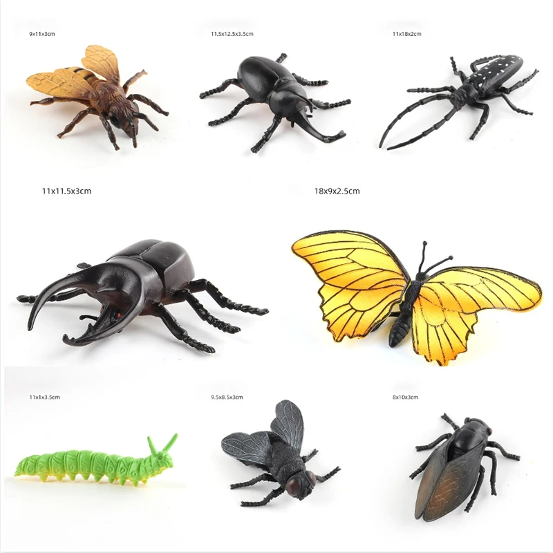 Children Science Education Simulation Insect Animal Model Butterfly Bugs Forest Animals Sandbox Scene Ornaments Kids Toy Gifts