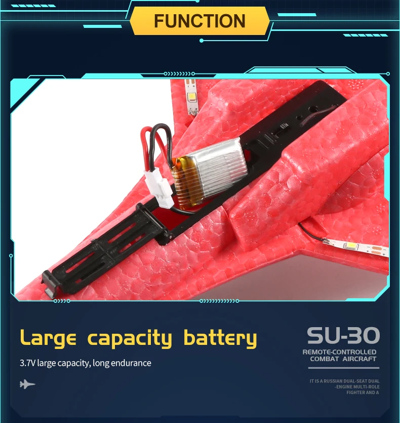 子供用リモコン付きSU57ラジコン飛行機,ライト,固定翼,手投げ,フォーム