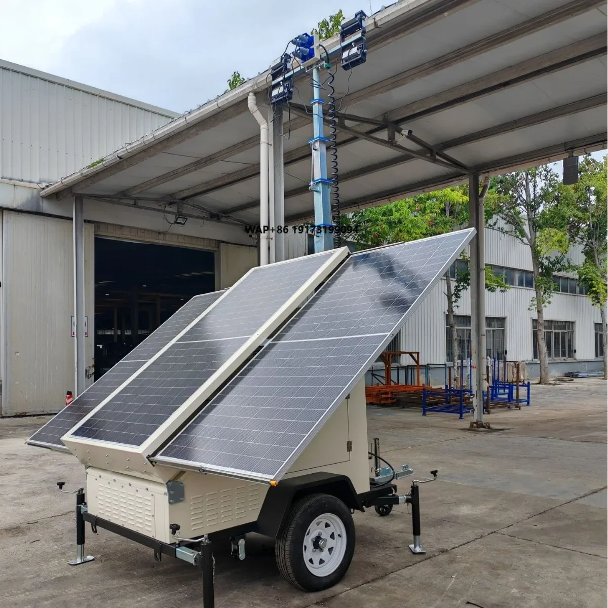 Solar Mobile Lighting Car 7m/9m Remote Control Manual Lifting White 1 Year Warranty