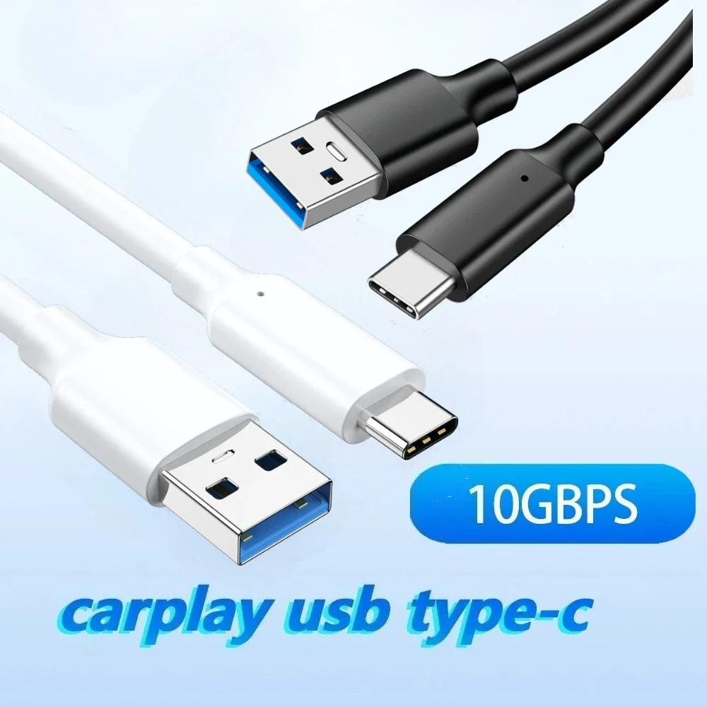 White 10Gbps USB 3.2 Gen 2 Type C Cable For iPhone 15 Pro Max Macbook iPad Samsung USBC Data Charger 3A Fast charge A To C 1m 2m