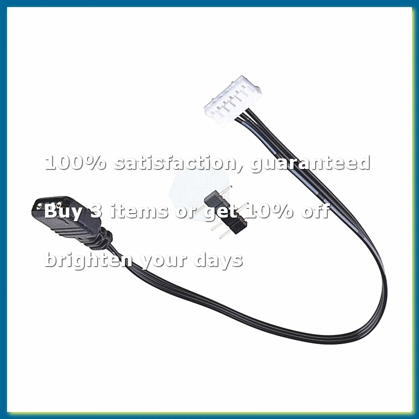 Fan Adapter Cable 5V ARGB 3Pin to 6Pin Converter Cord for Fan Controller Adaptor Connector