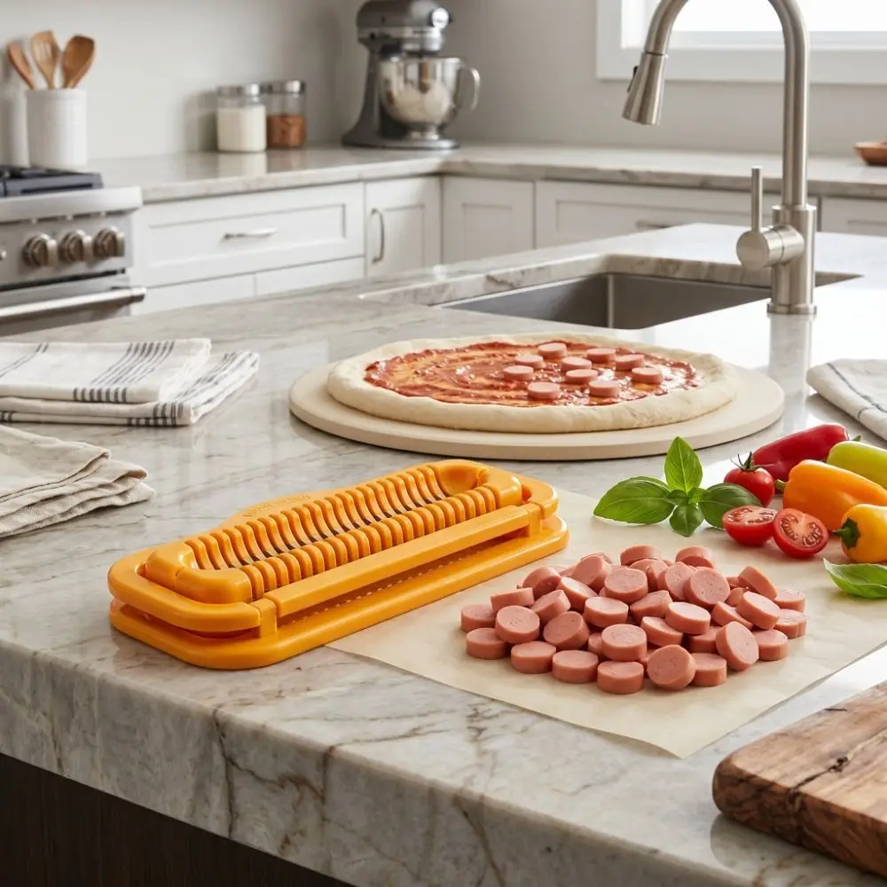 Multi-functional Stainless Steel Ham Slicer Efficient Time-Saving Hot Dog Slicer Manual Banana Slicer Kitchen Gadget