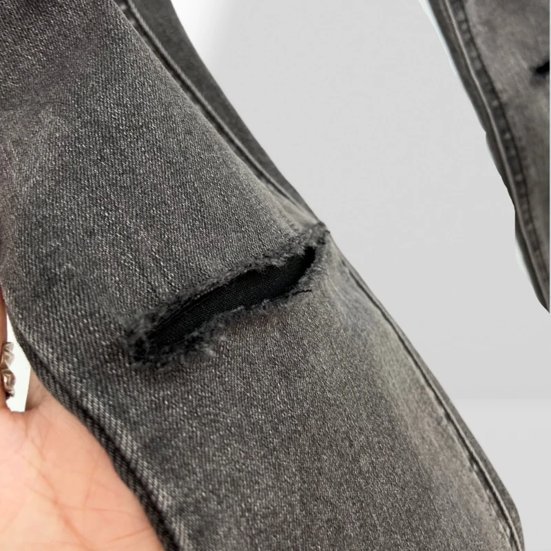 سراويل كاجوال رجال الأعمال الجميلة ذات الملمس المتقدم من الدنيم - احترافية ومريحة طوال اليوم AE1905 #5