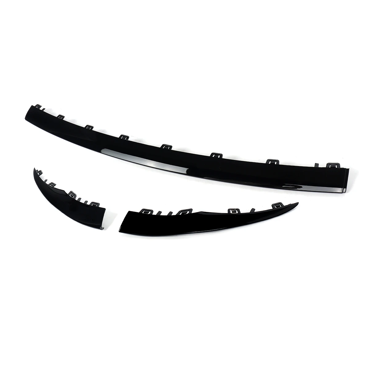 الفاصل لمرسيدس W205 2019-2022 أسود لامع مجموعة كاملة الجبهة حافة مصد السيارة صب الكسوة الجبهة حافة مصد السيارة طقم الجسم #5