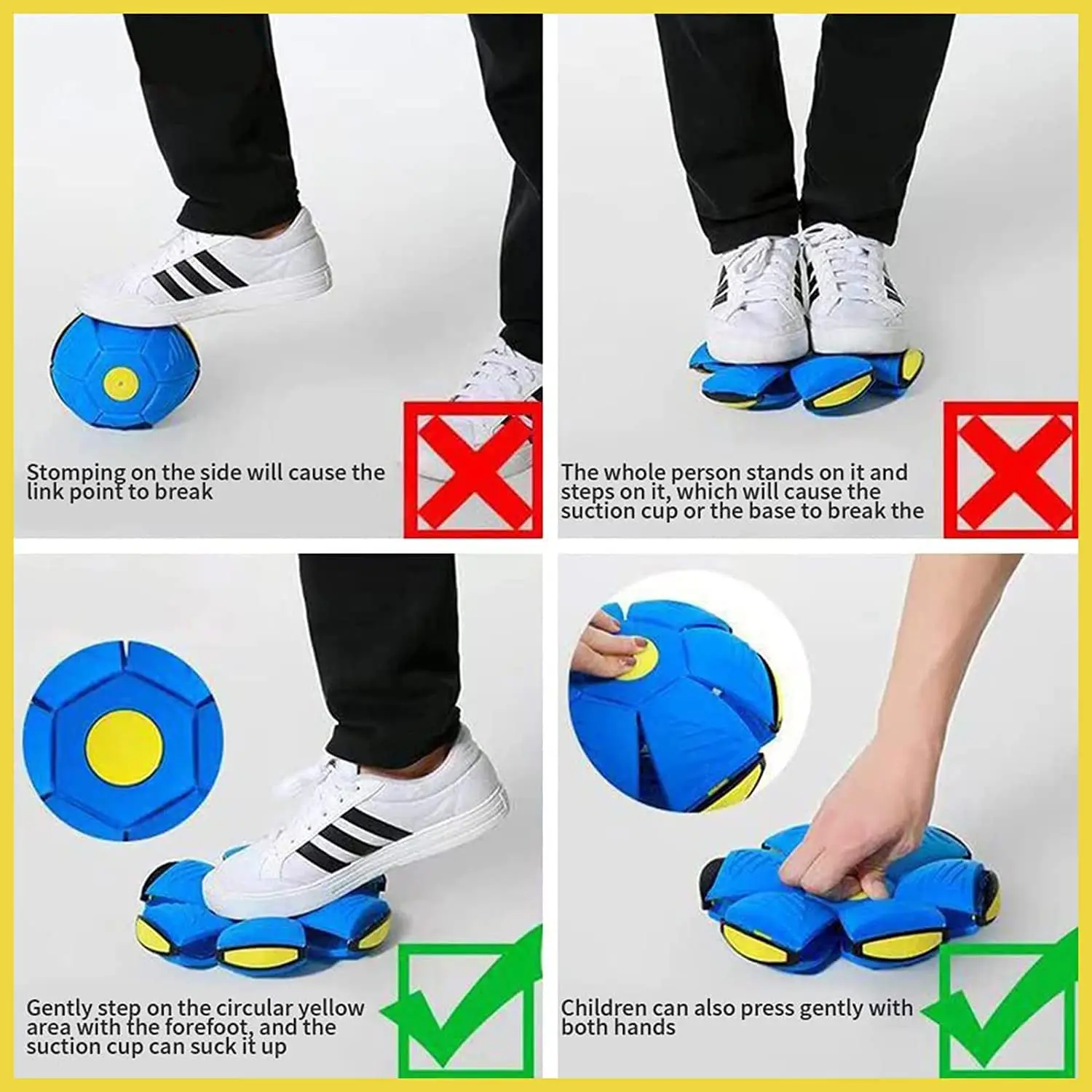 Ball Thickened Elastic Step Ball Decompression Toy New Foot Step Deformation With Light Parent Child Interaction 0601 image 4