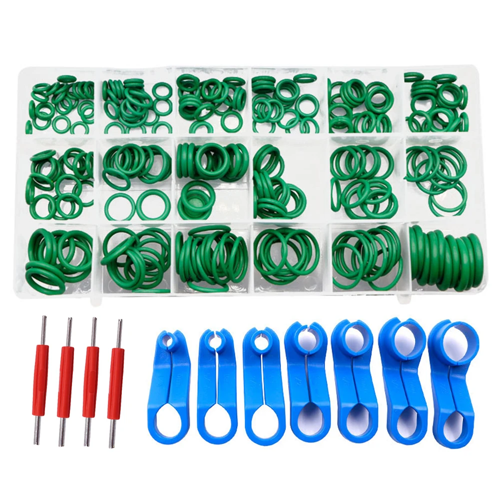 

Complete A/C Maintenance Tool Set for Automotive Vehicles with Oil Pipe Removal Tools and O Ring Seals for Compatibility