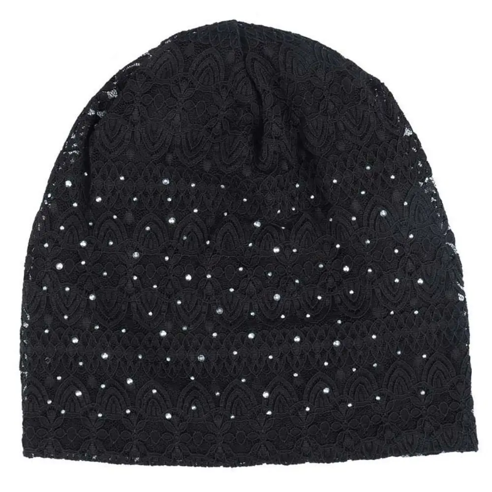 Pullover Hat Soft Lace Beanie Hats Ethnic Style Windproof Warm Bonnet Caps Nightcap Comfortable Hijab Turban Cap Autumn Spring 2