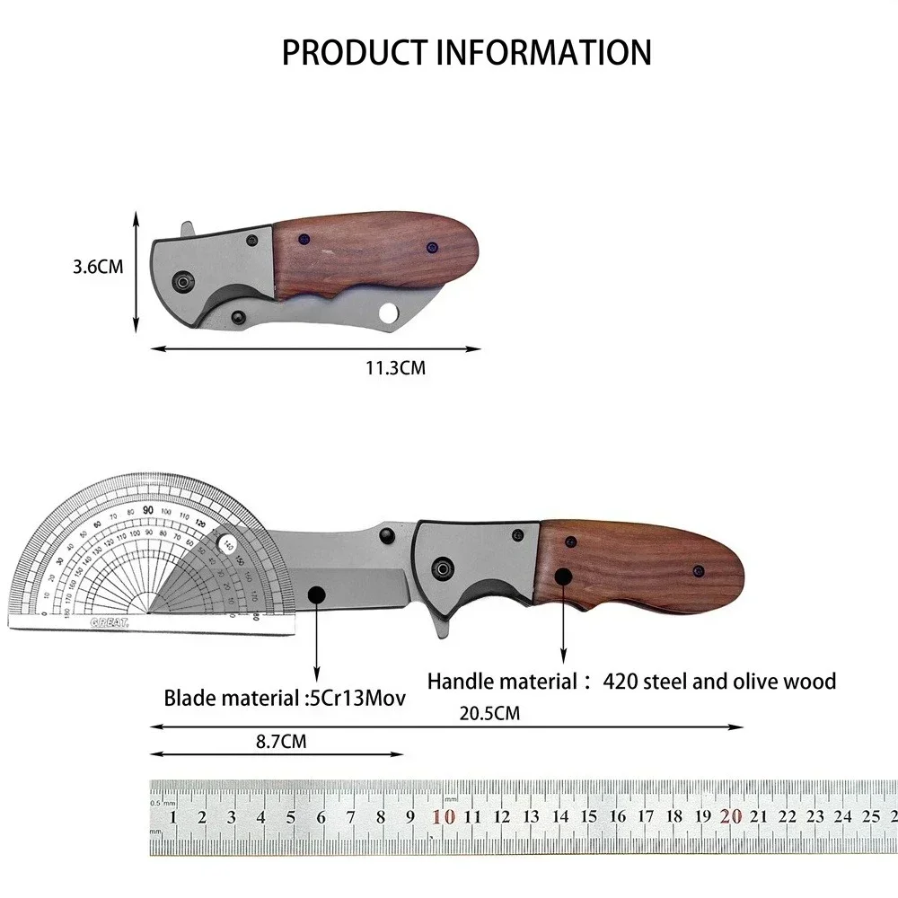 DA104 Мини Складной Нож 5Cr13Mov Лезвие Открытый Портативный Карманный Нож Пеший Туризм Джунгли EDC Приключения Аварийный Инструмент