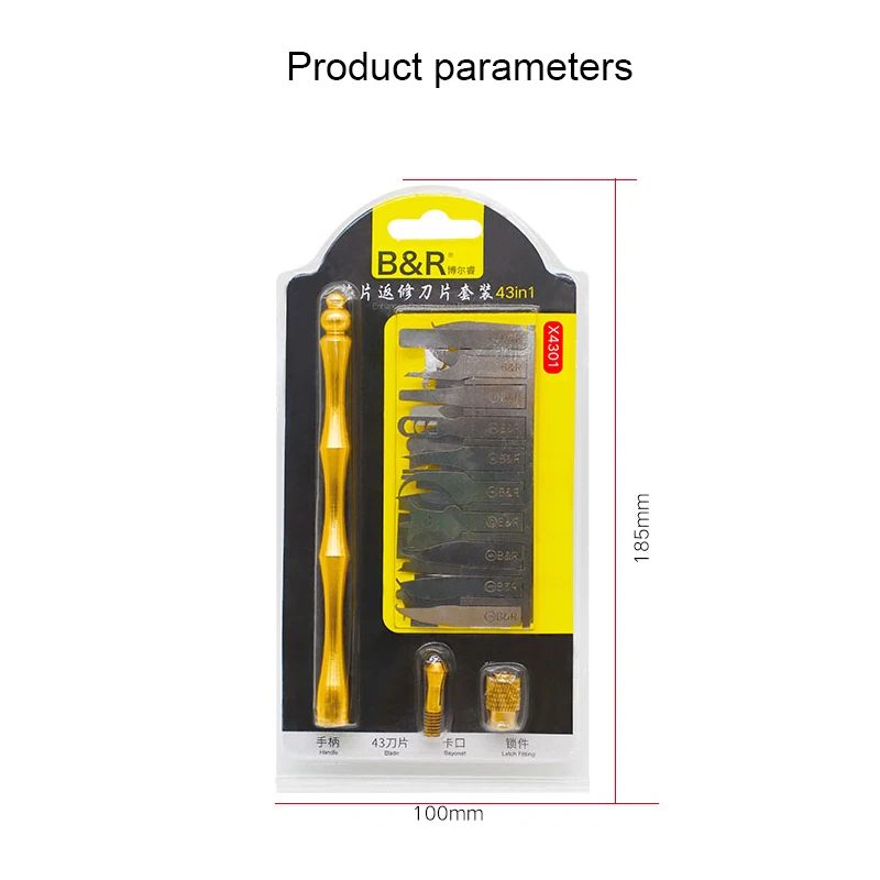 SAYTL 43in1 BGA การบำรุงรักษามีดสำหรับ iPhone CPU NAND ชิป IC ลบกาวถอด Rework ใบมีด