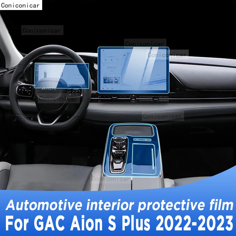 

For GAC Aion S Plus 2022-2023 Gearbox Panel Navigation Automotive Interior Screen Protective Film TPU Anti-Scratch Sticker